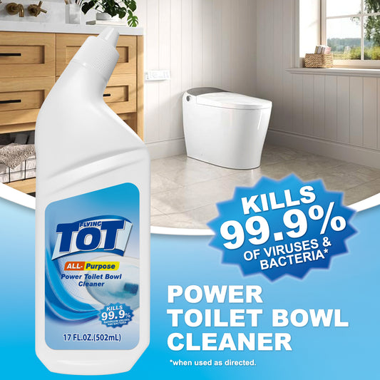 FLYING TOT Toilet Bowl Cleaner, For Cleaning and Disinfecting, Stain Removal - 17Fl.Oz.